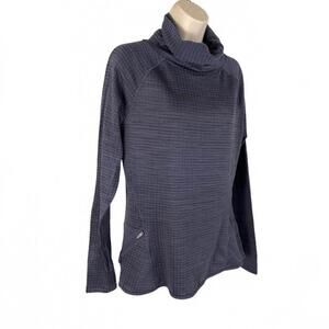 C9 Champion Slate Blue Waffle Knit Velour Athleisure Pullover L